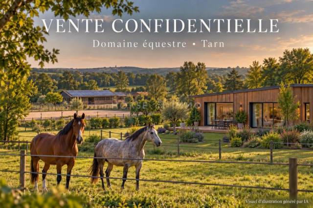 VENTE CONFIDENTIELLE -- TARN Domaine &eacute;questre avec habitation