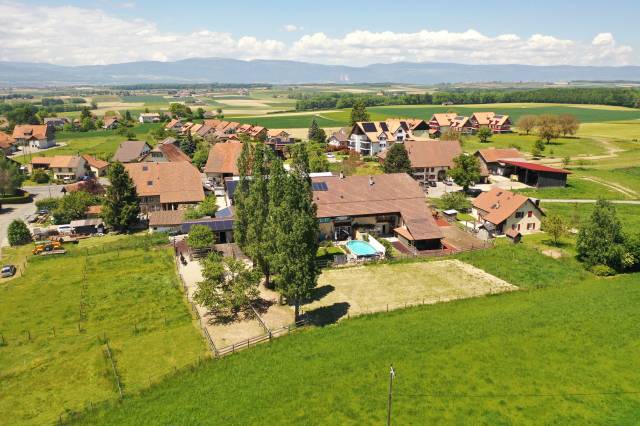 Maison paysanne de 2 logements,écurie 4 boxes terrasse