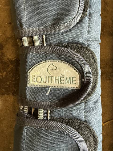 gu&ecirc;tres de transport equith&egrave;me poney D bleu marine