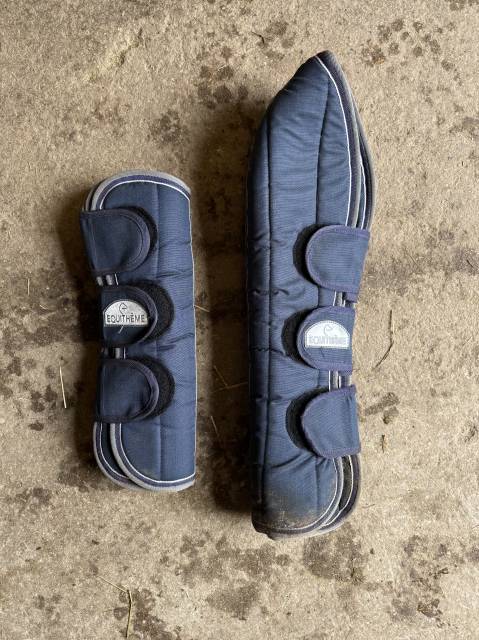 gu&ecirc;tres de transport equith&egrave;me poney D bleu marine