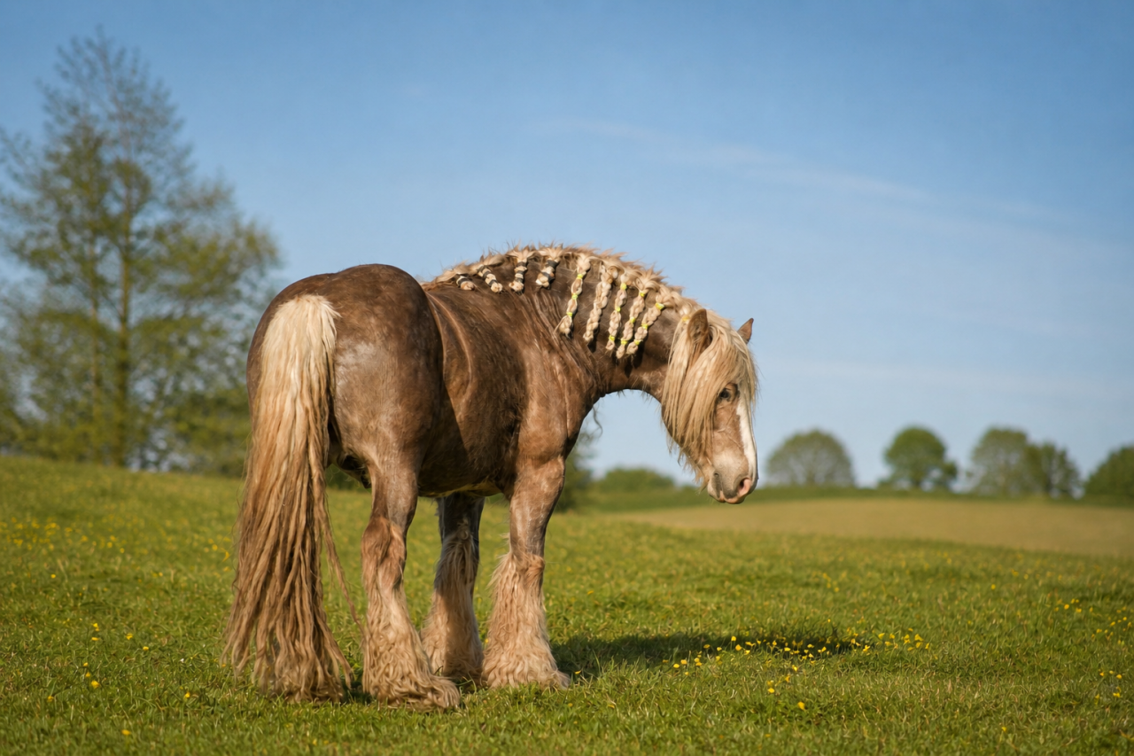 Saillie &eacute;talon irish cob. Garanti poulain silver