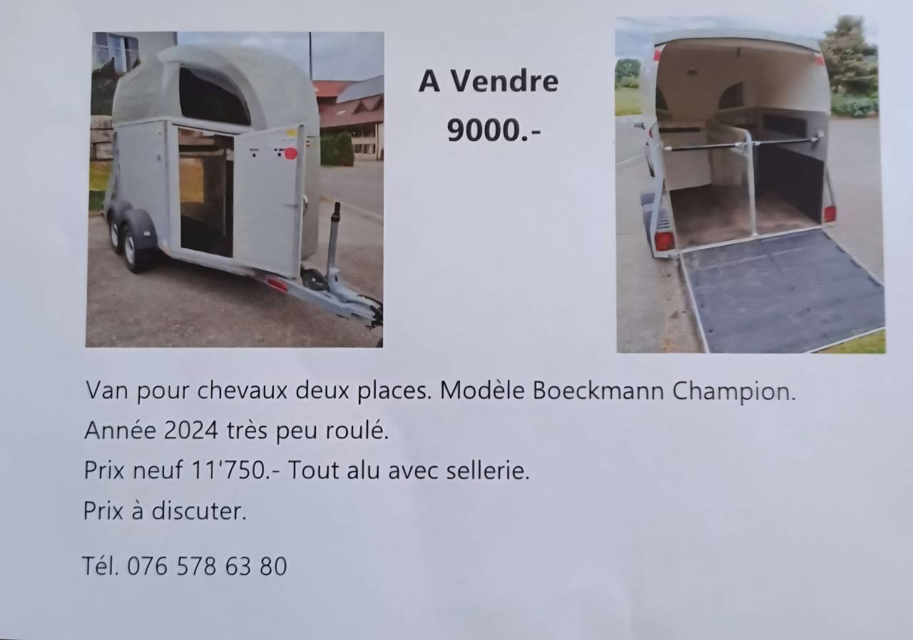 Van pour 2 chevaux 