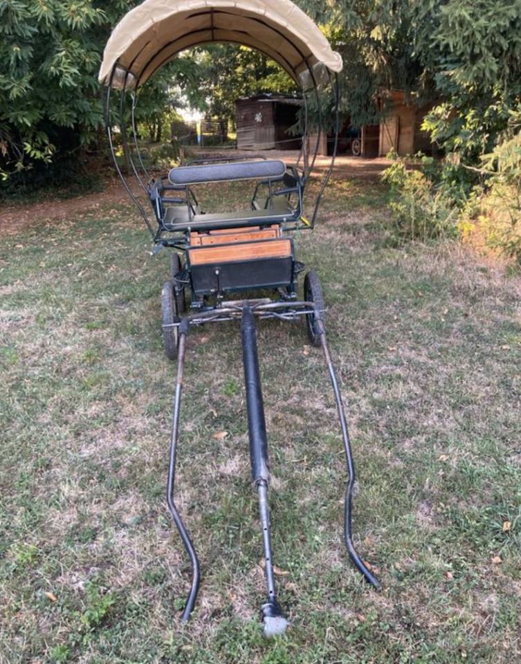 Cal&egrave;che wagonnette 1 ou 2 poneys avec b&acirc;che