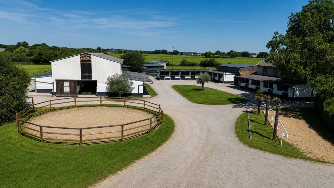 Propri&eacute;t&eacute; &eacute;questre avec maison d'habitation sur 7 ha