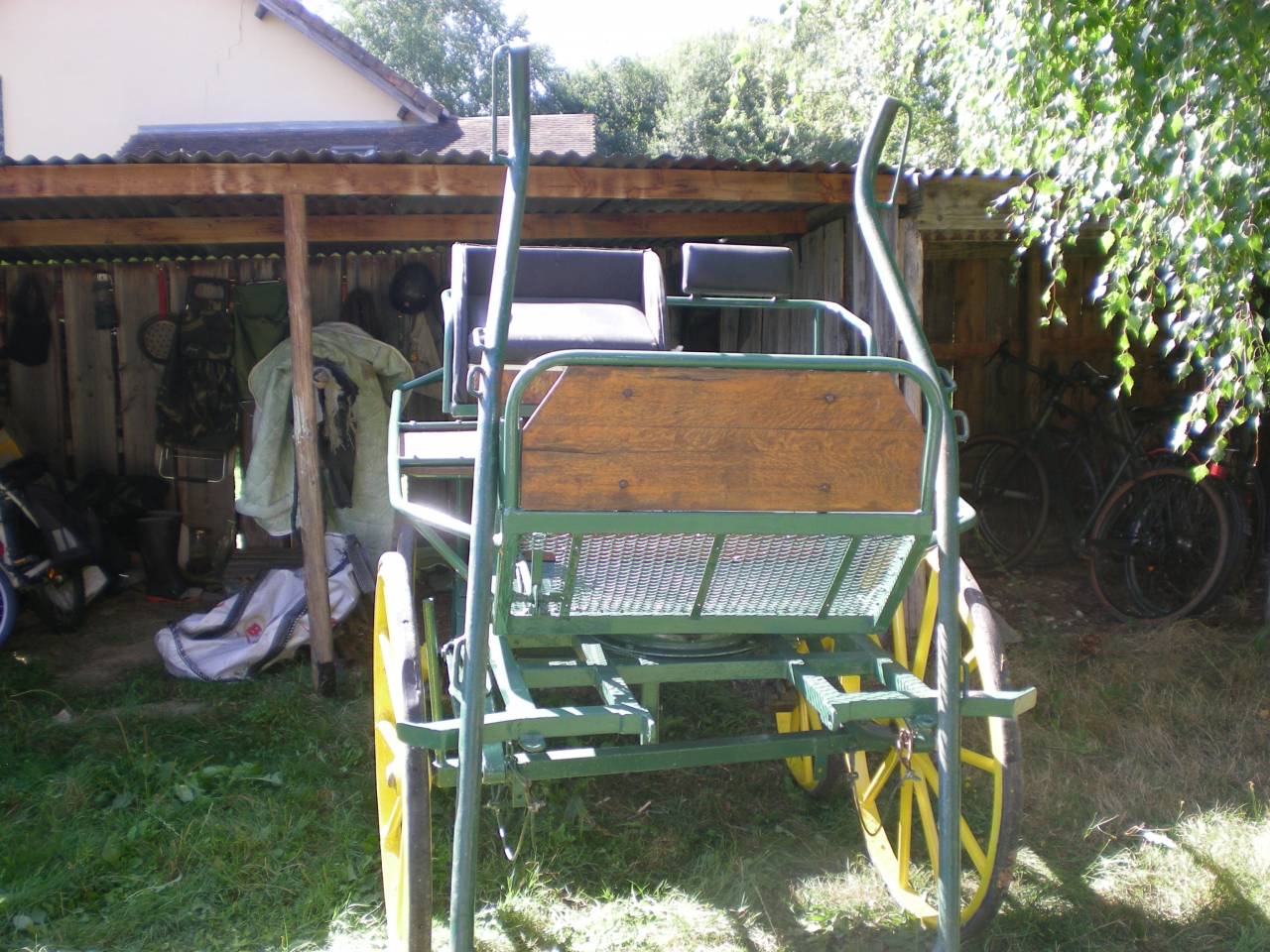 Calèche marathon loisir verte 4 places