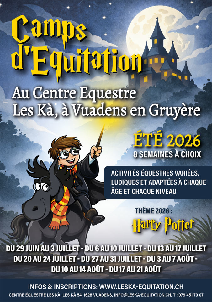 Camps d'&eacute;quitation &Eacute;t&eacute; 2026