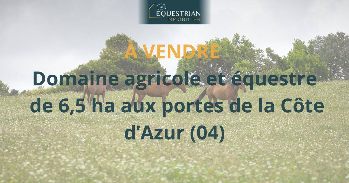 Domaine agricole et &eacute;questre de 6,5 ha aux portes de la C&ocirc;te d