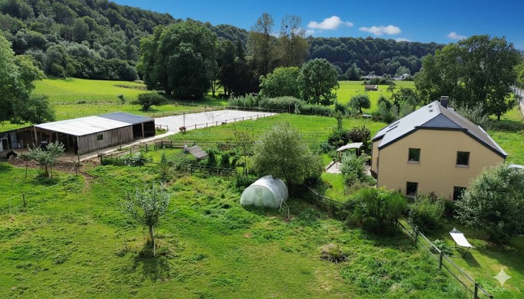 Propri&eacute;t&eacute; &eacute;questre &agrave; Chassepierre face &agrave; la Semois