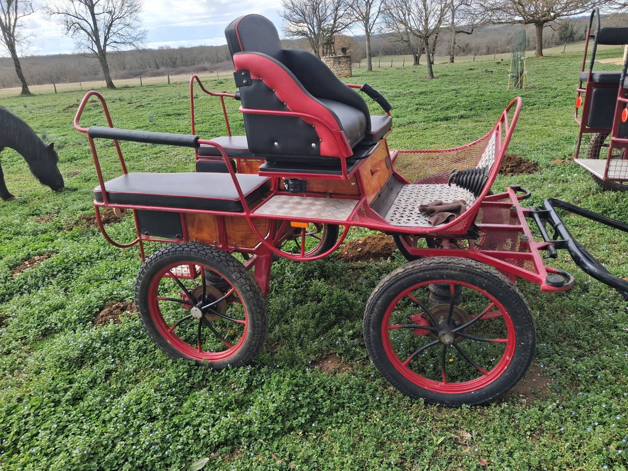 Vends ensemble remorque et cal&egrave;ches 