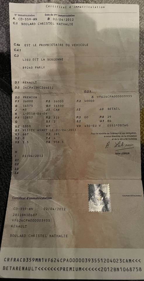 PL 8 places chevaux 6 couchages Renault 430 de 2012 