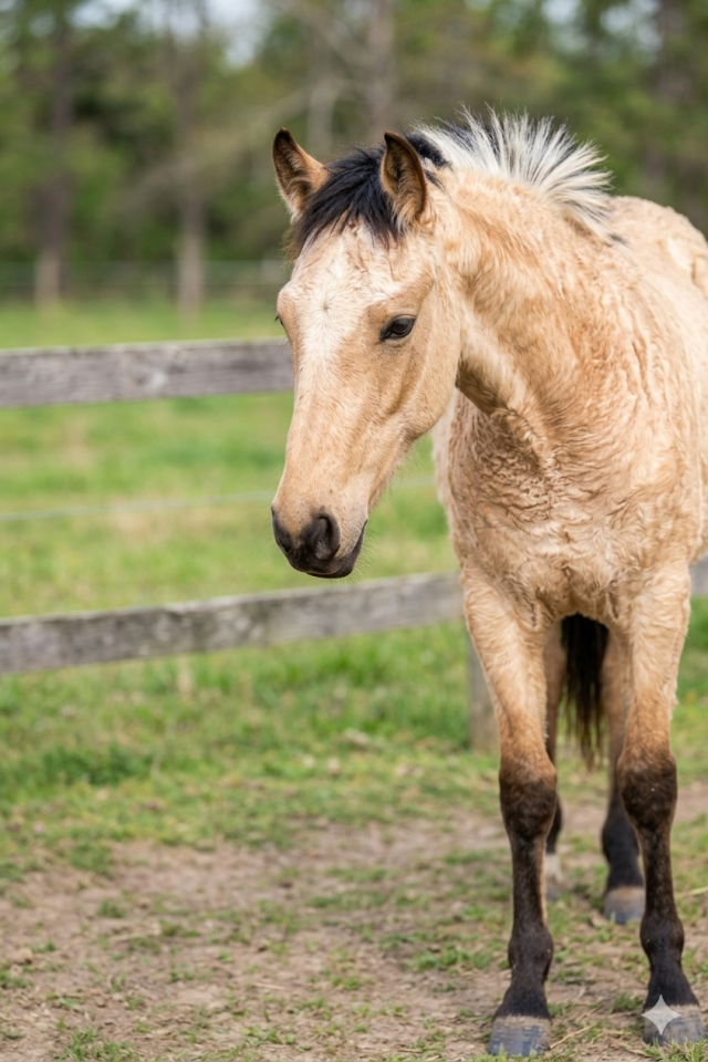 Pouliche pleins papiers race cr&egrave;me robe isabelle 